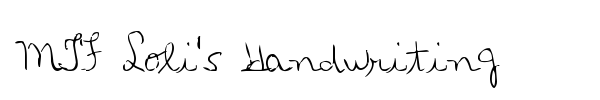 MTF Loli's Handwriting font preview